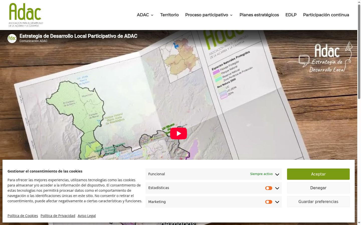 Sutikimo reklamjuostės, rodytos prieš bet kokią sąveiką, ekrano kopija