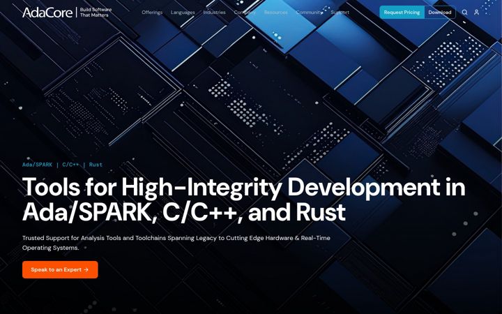 Screenshot of adacore.com