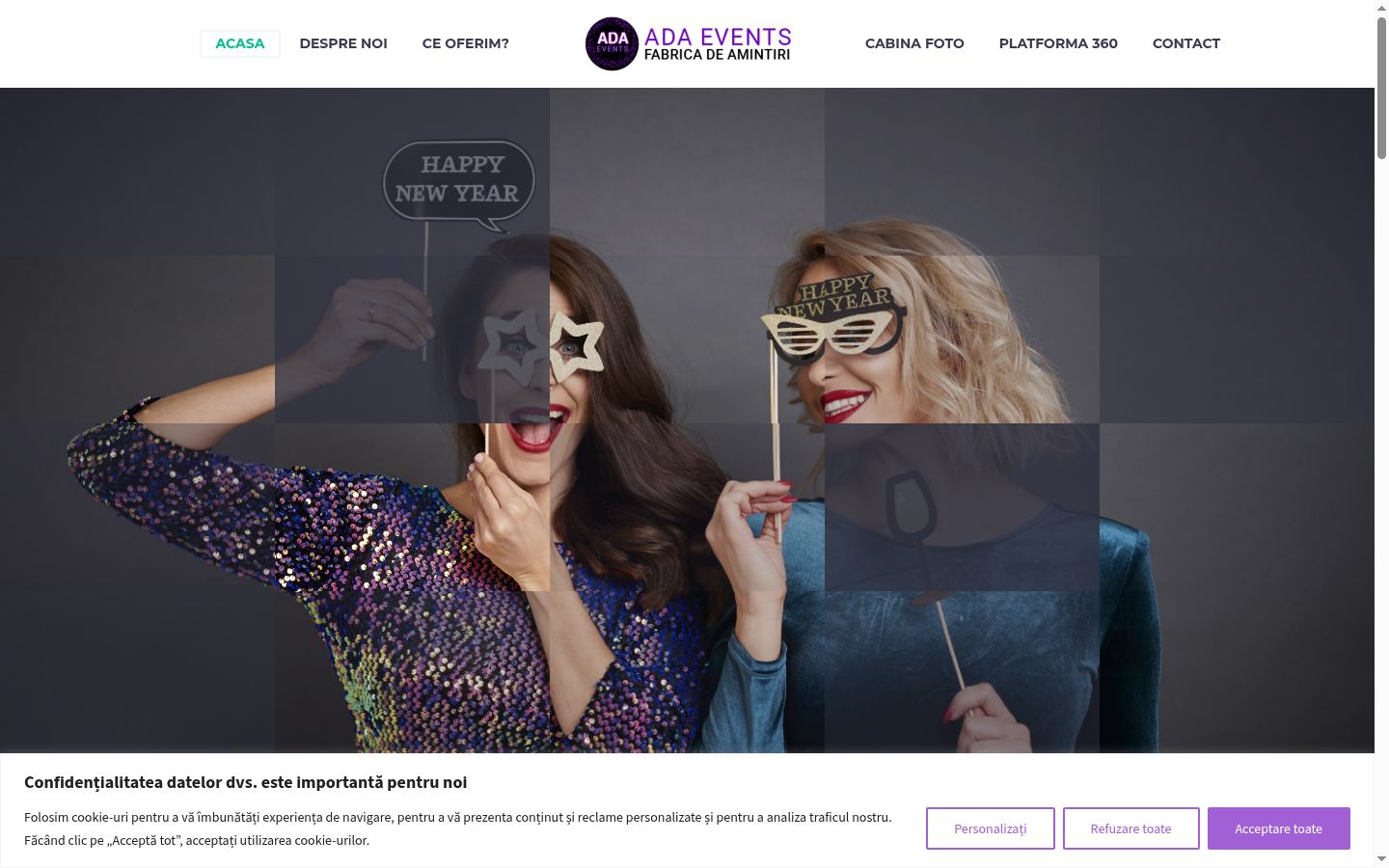 Screenshot of the consent banner shown before any interaction