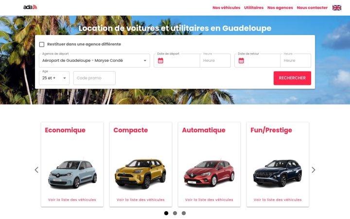 Ekrano kopija adaguadeloupe.com