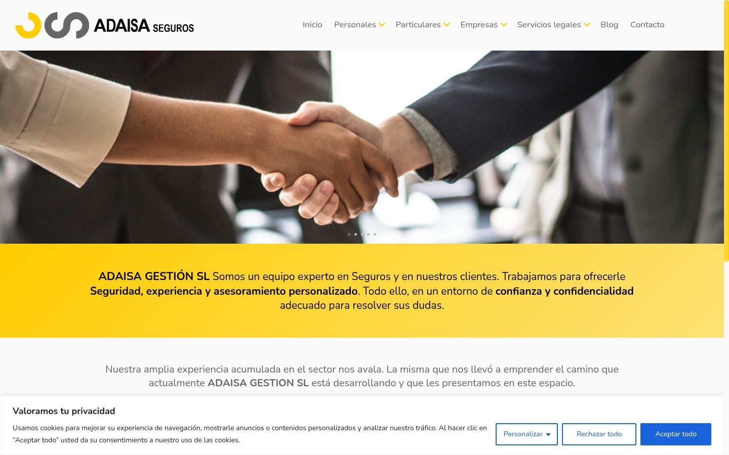 Screenshot tal-banner tal-kunsens muri qabel kwalunkwe interazzjoni
