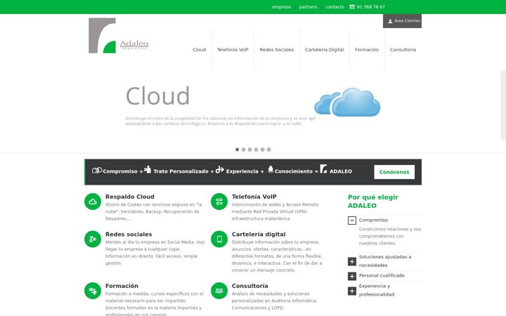Screenshot of adaleo.es