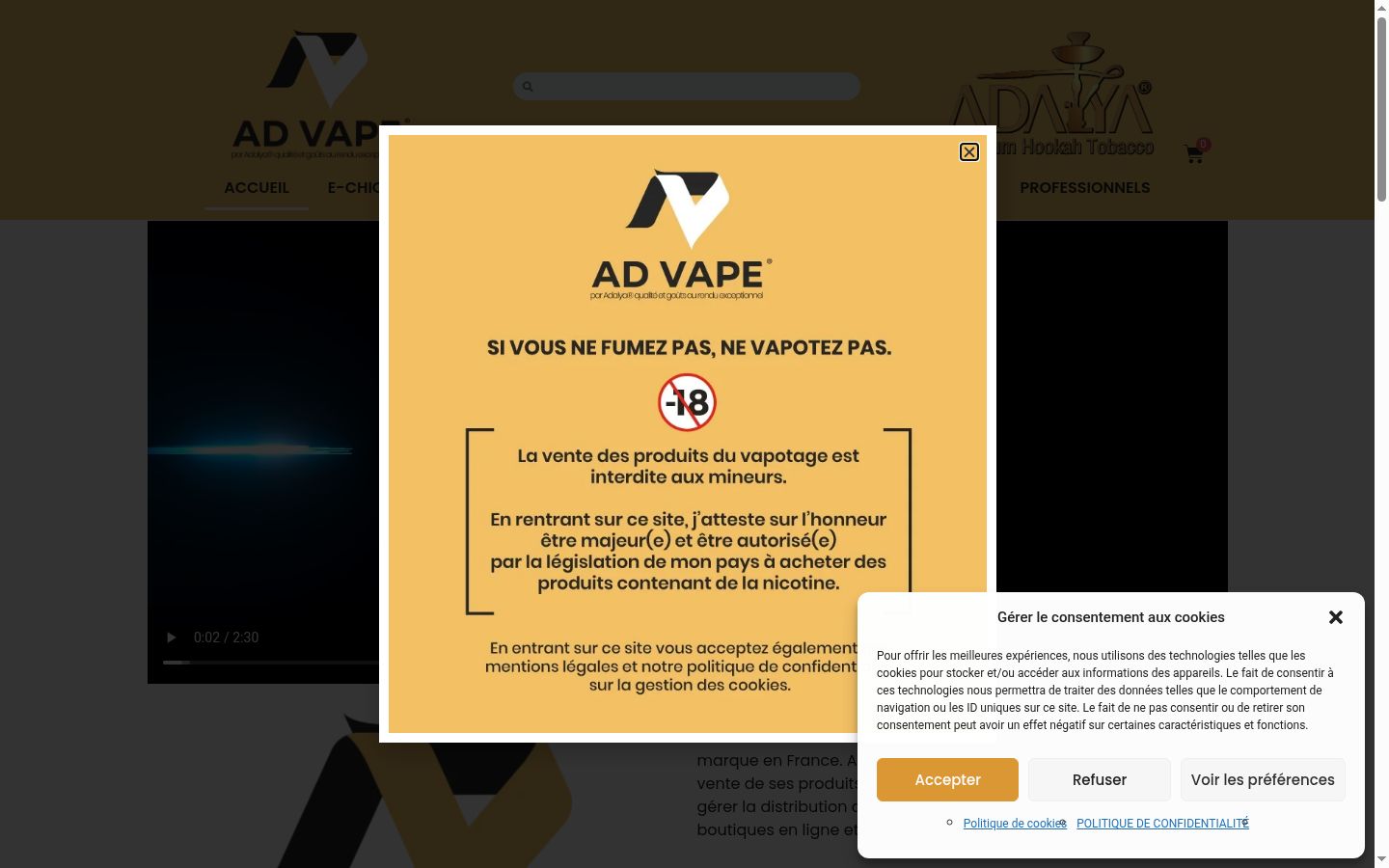Képernyőkép a bármilyen interakció előtt megjelenő hozzájárulási bannerről