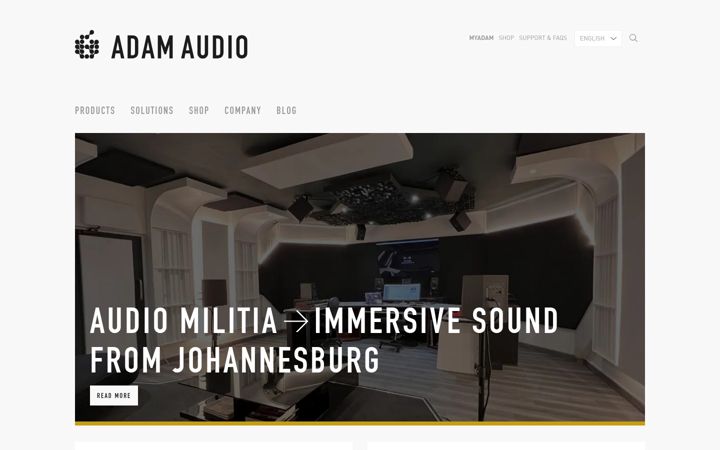 Screenshot of adam-audio.com