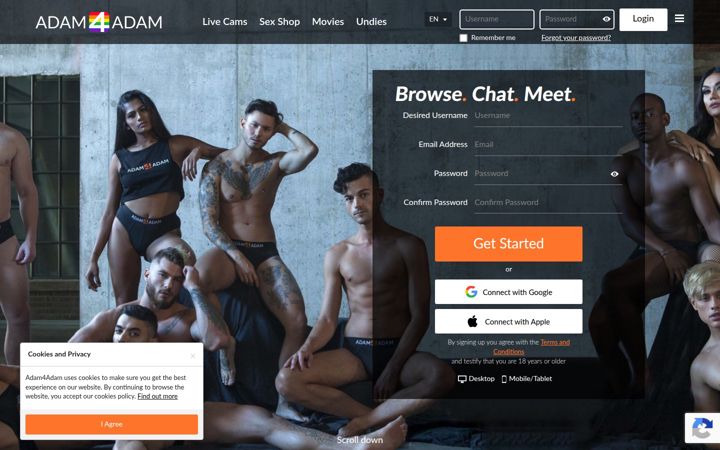 Képernyőkép: adam4adam.com