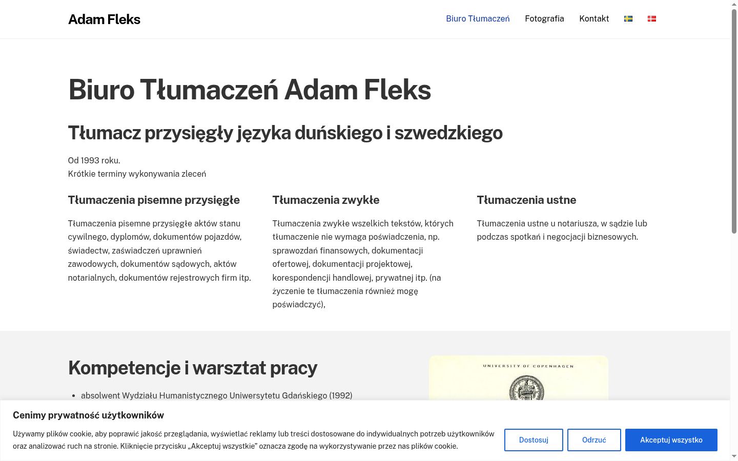 Képernyőkép a bármilyen interakció előtt megjelenő hozzájárulási bannerről