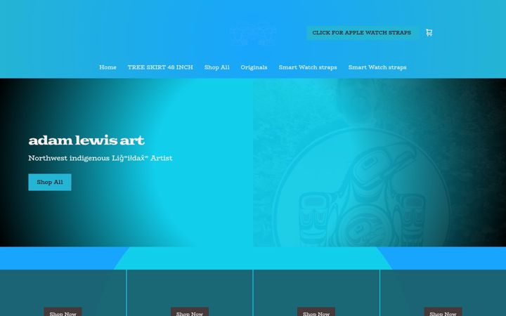 Screenshot of adamlewisart.com