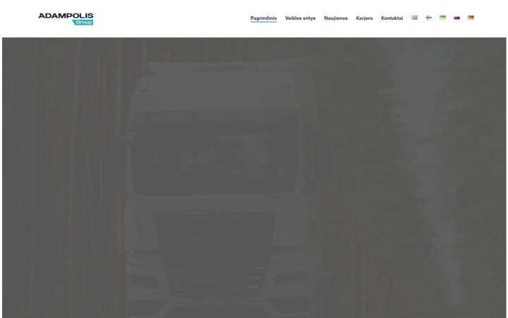 Screenshot von adampolisgroup.lt