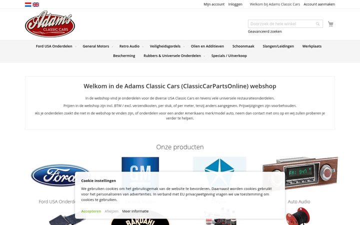 Screenshot of adamscc.nl