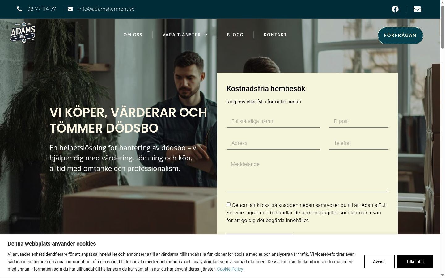 Captura de ecrã do banner de consentimento apresentado antes de qualquer interação