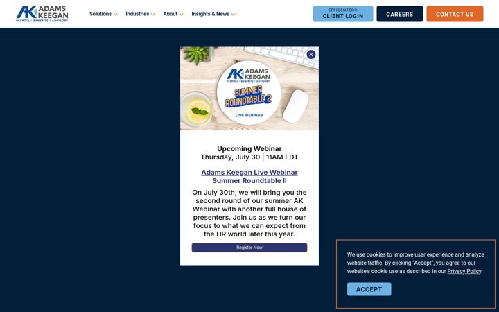 Screenshot of adamskeegan.com