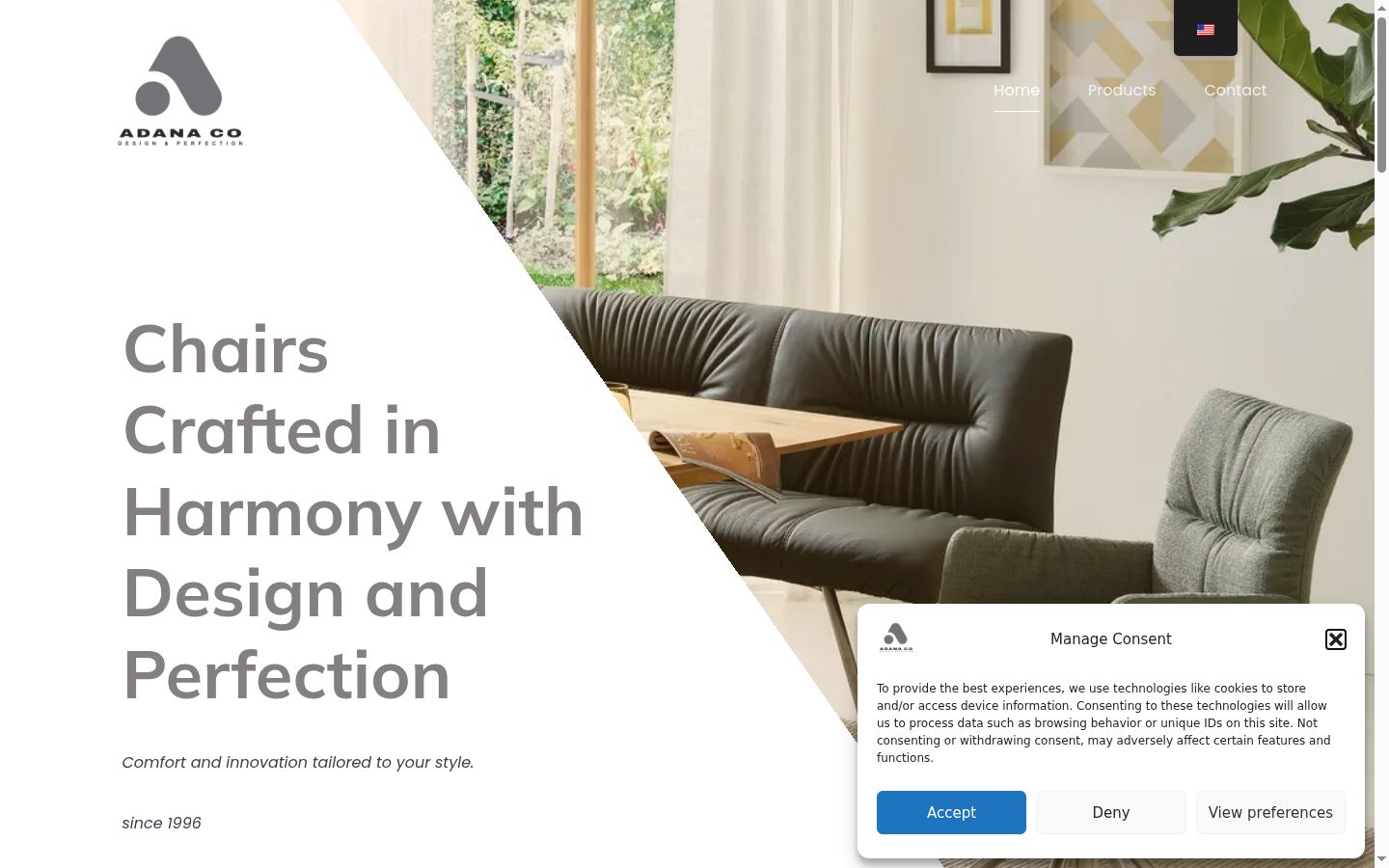 Capture d'écran de la bannière de consentement affichée avant toute interaction
