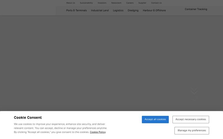 Screenshot of adaniports.com