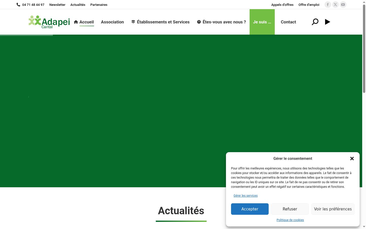 Snímek obrazovky baneru souhlasu zobrazeného před jakoukoli interakcí