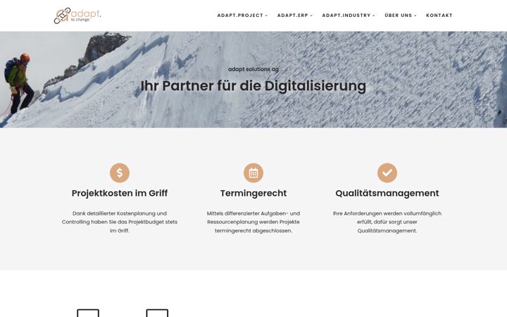 Skærmbillede af adapt-solutions.ch