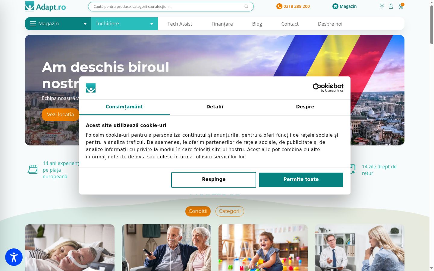 Screenshot van de toestemmingsbanner zoals getoond vóór enige interactie