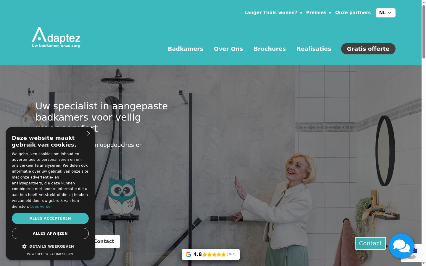 Screenshot tal-banner tal-kunsens muri qabel kwalunkwe interazzjoni