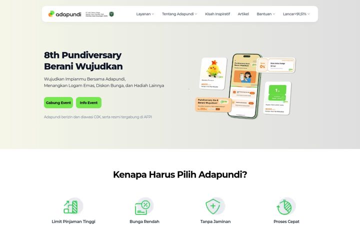 Screenshot of adapundi.com