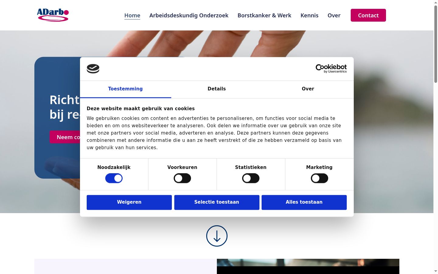 Screenshot tal-banner tal-kunsens muri qabel kwalunkwe interazzjoni