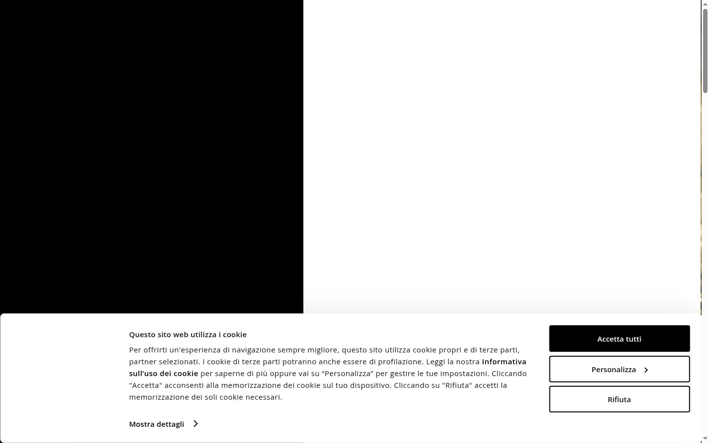 Captura de ecrã do banner de consentimento apresentado antes de qualquer interação