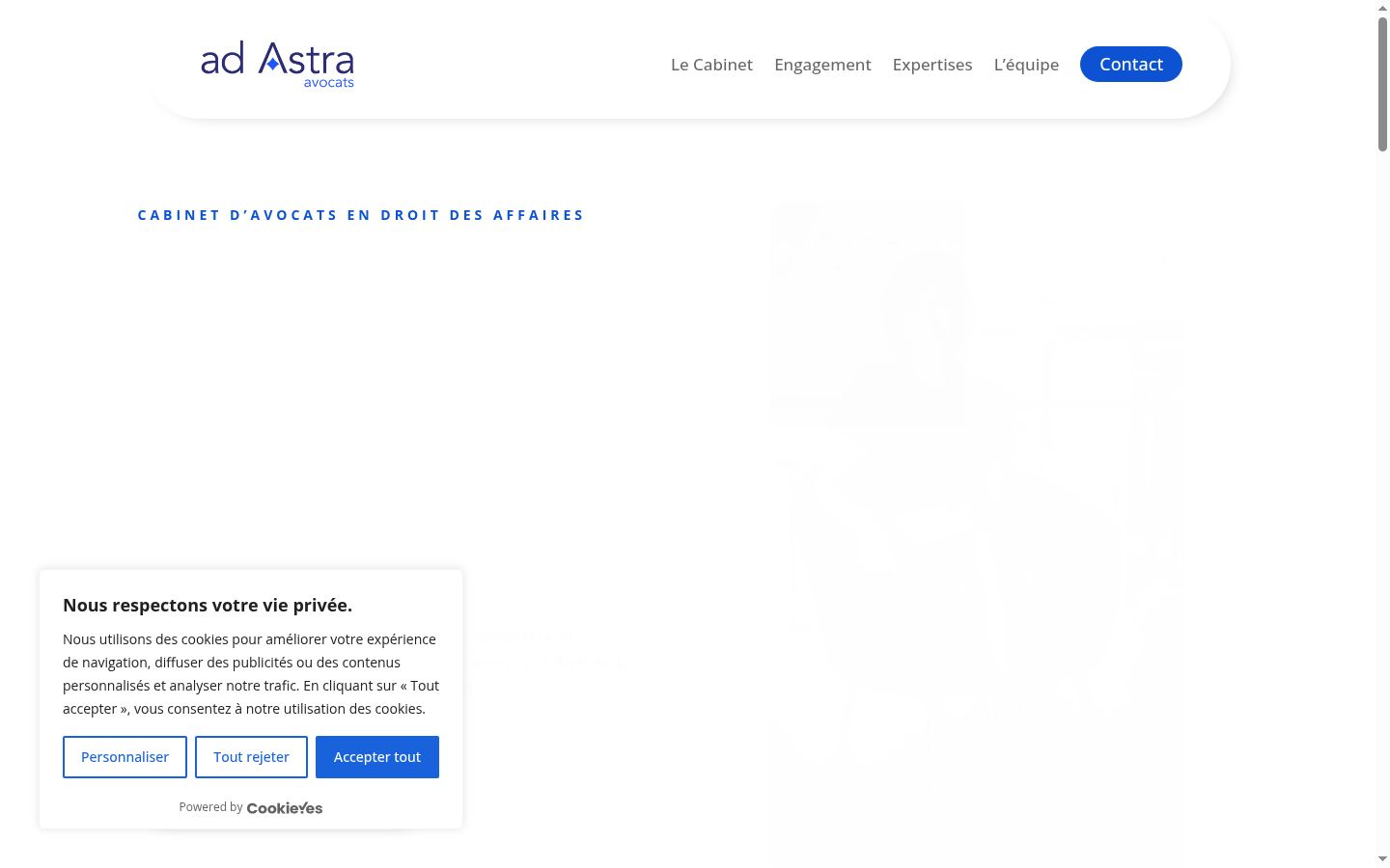 Screenshot of the consent banner shown before any interaction