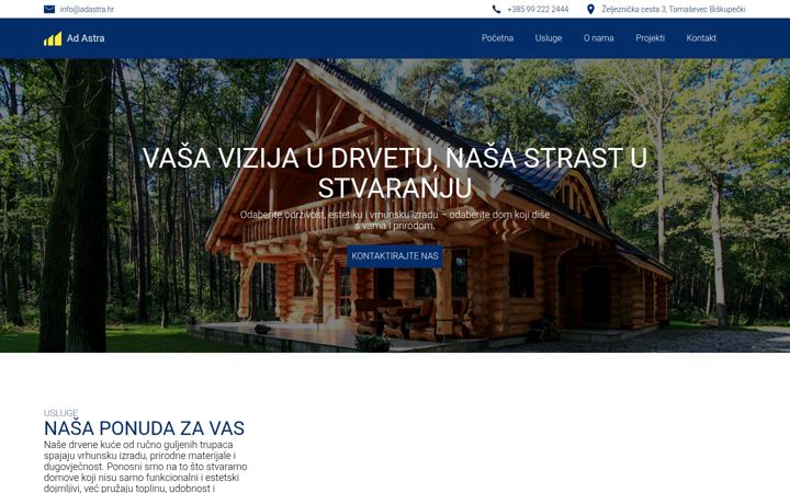 Screenshot stránky adastra.hr