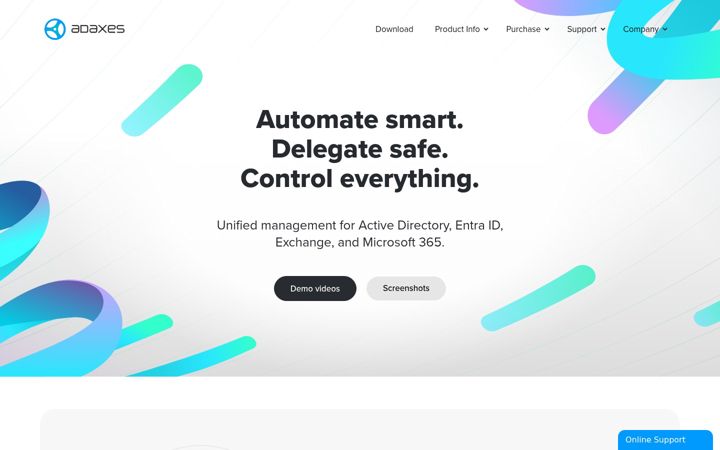 Screenshot of adaxes.com