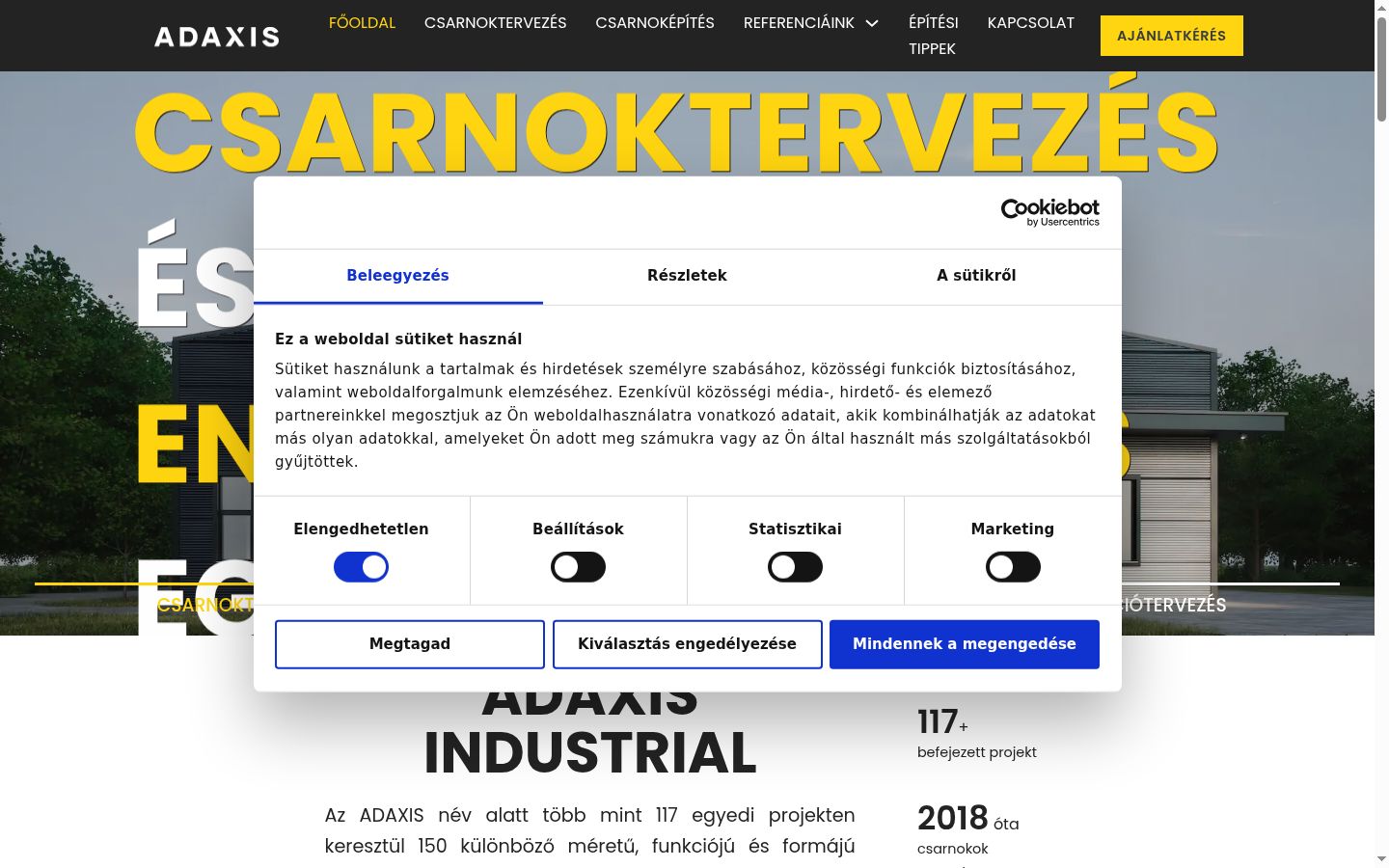 Sutikimo reklamjuostės, rodytos prieš bet kokią sąveiką, ekrano kopija