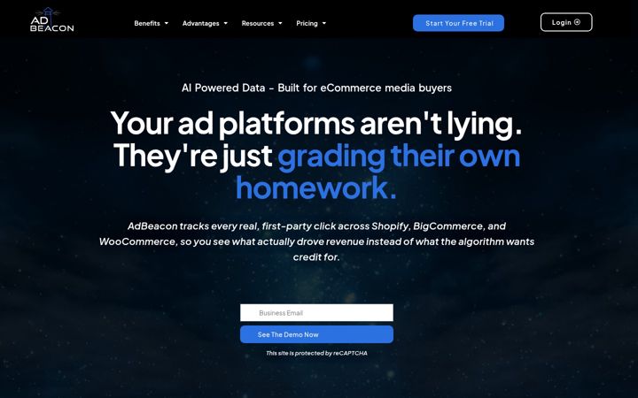 Screenshot of adbeacon.com