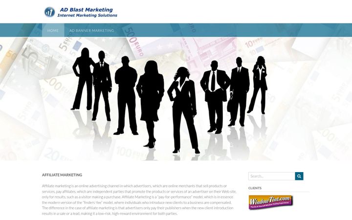 Screenshot of adblastmarketing.com