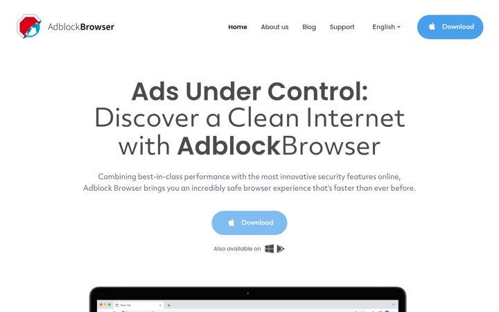 Screenshot of adblockbrowser.org