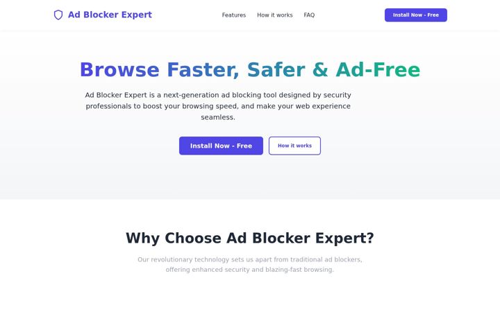 Screenshot of adblockerexpert.com