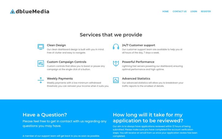 Screenshot of adbluemedia.com