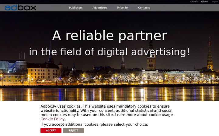 Screenshot of adbox.lv