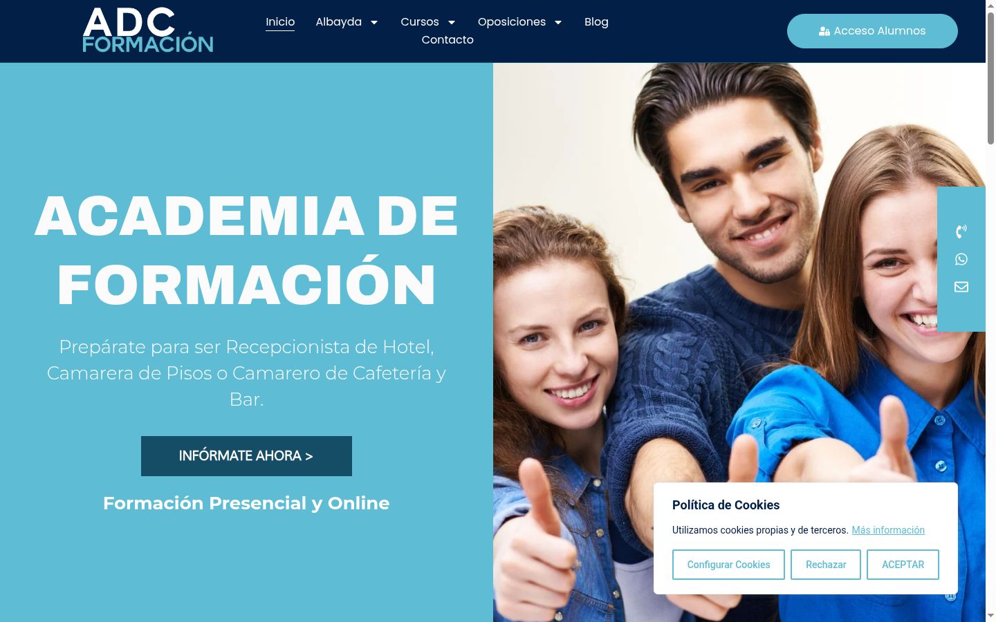 Capture d'écran de la bannière de consentement affichée avant toute interaction