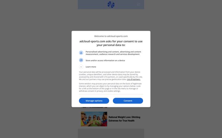 Screenshot of adcloud-sports.com