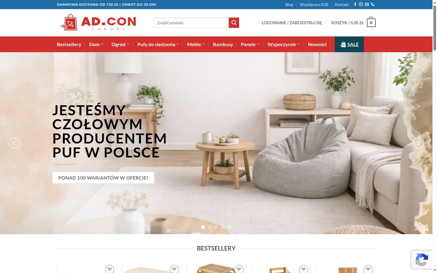 Zrzut ekranu banera zgody wyświetlanego przed jakąkolwiek interakcją