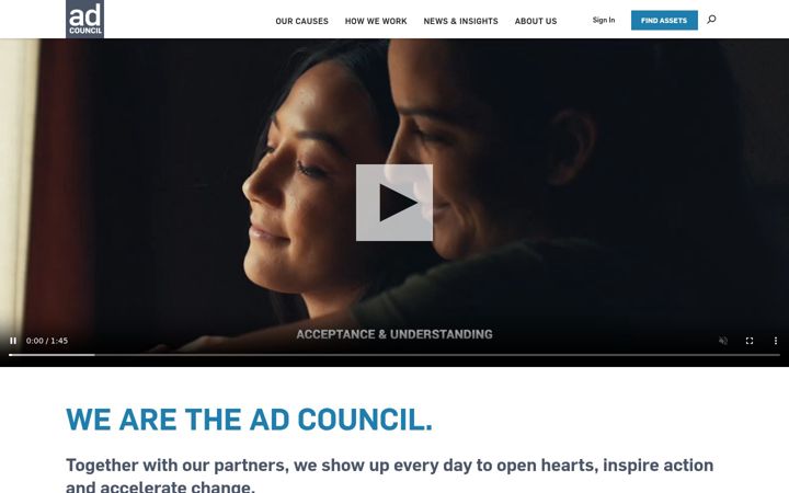 Screenshot of adcouncil.org