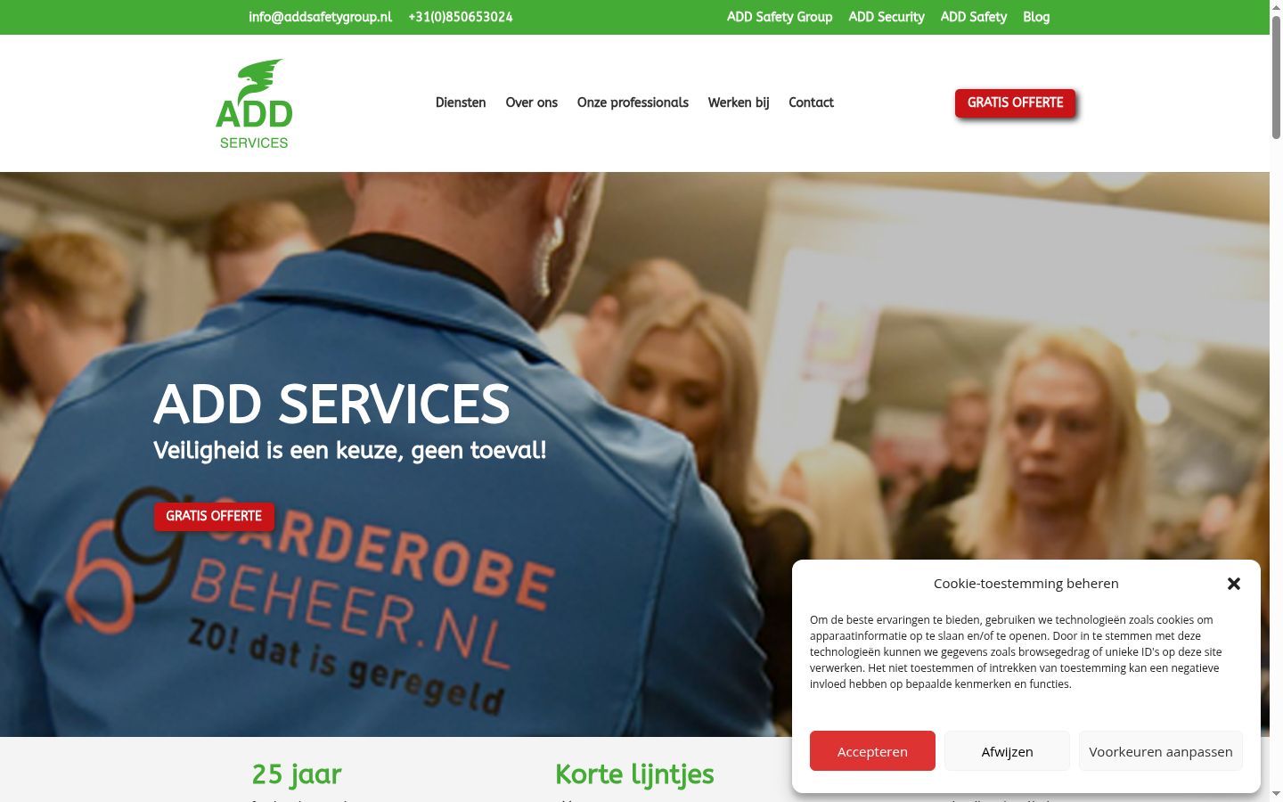 Screenshot des Einwilligungsbanners vor jeglicher Interaktion