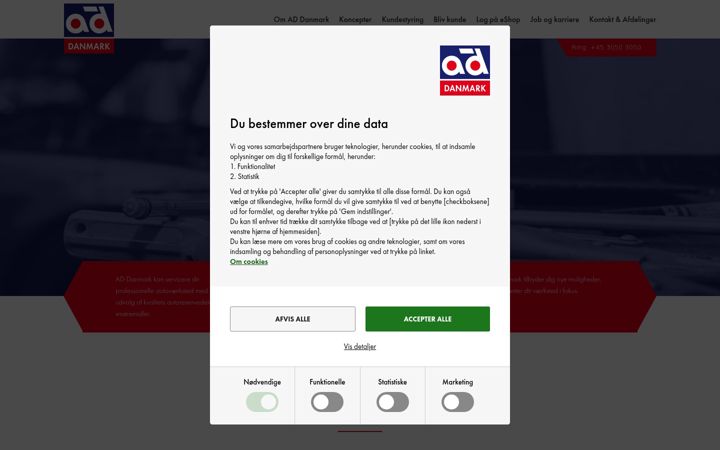 Screenshot of addanmark.dk