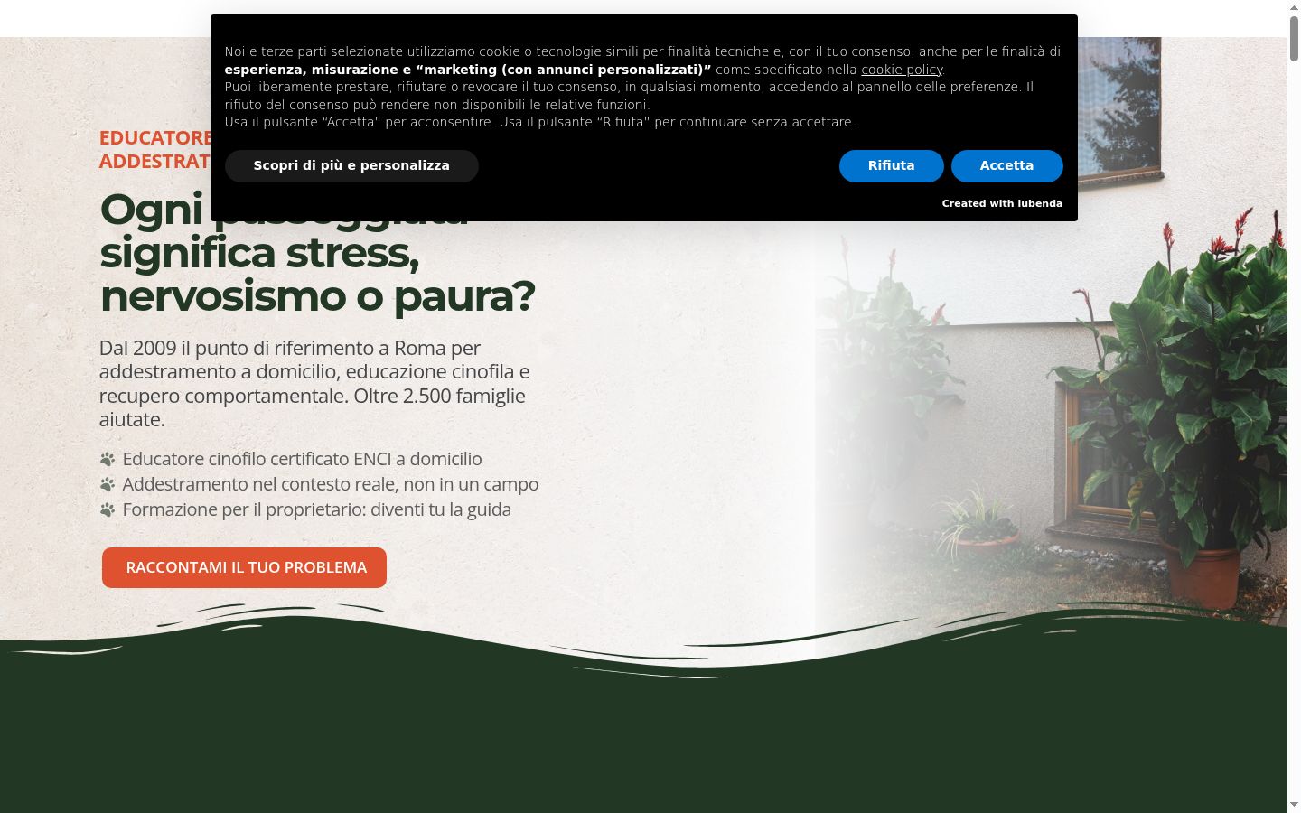 Screenshot of the consent banner shown before any interaction