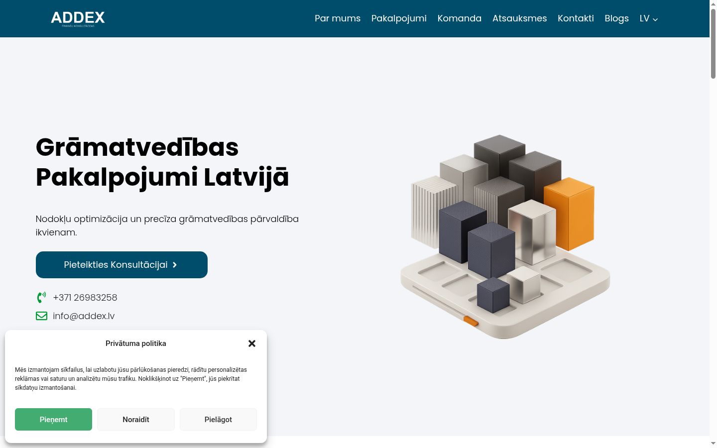 Skärmbild av samtyckesbannern som visades före någon interaktion