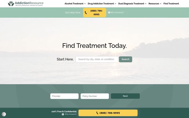 Screenshot of addictionresource.com