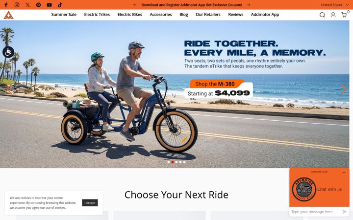 Screenshot of addmotor.com