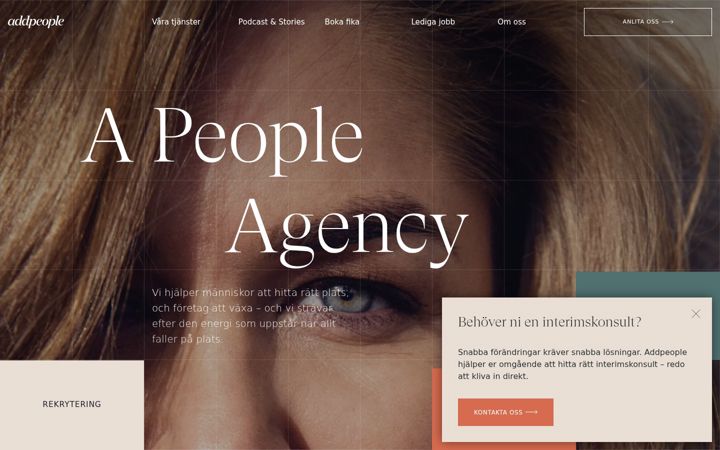 Екранна снимка на addpeople.nu