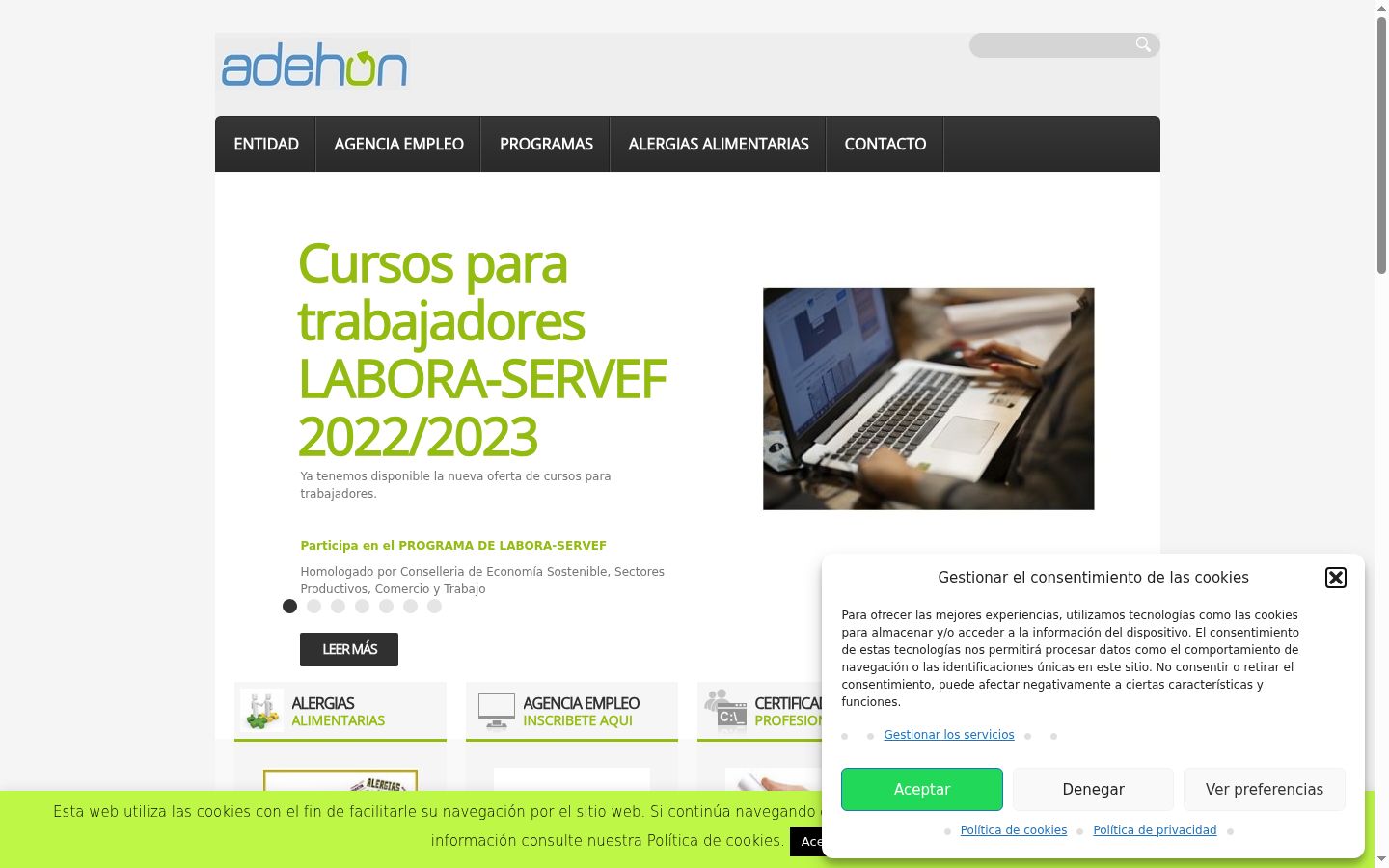 Screenshot tal-banner tal-kunsens muri qabel kwalunkwe interazzjoni