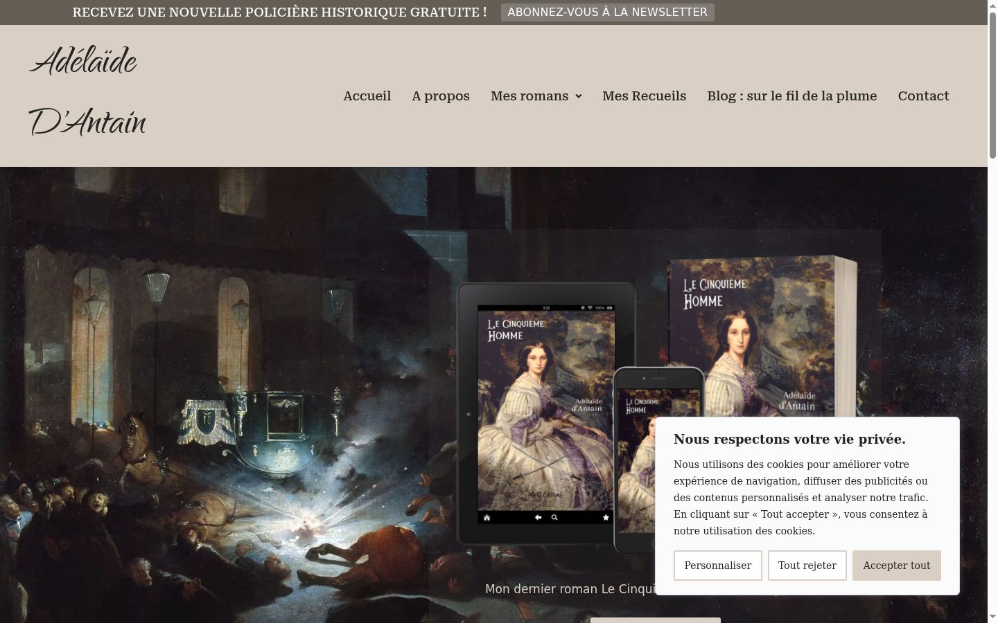 Screenshot des Einwilligungsbanners vor jeglicher Interaktion
