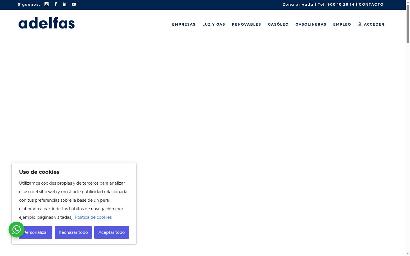 Screenshot des Einwilligungsbanners vor jeglicher Interaktion