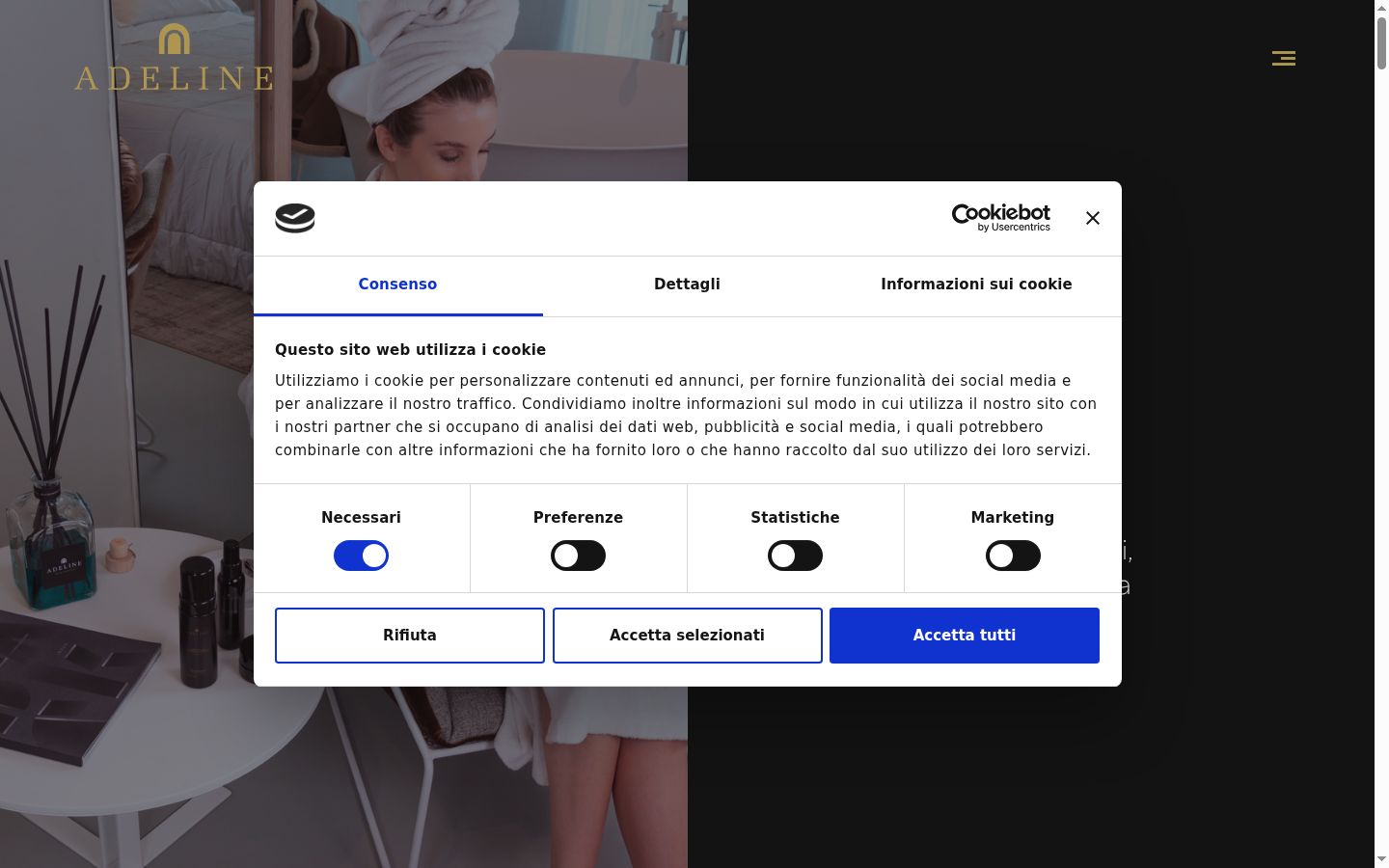 Snimka zaslona bannera za privolu prikazanog prije bilo kakve interakcije