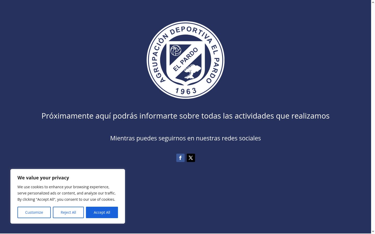 Screenshot del banner di consenso mostrato prima di qualsiasi interazione